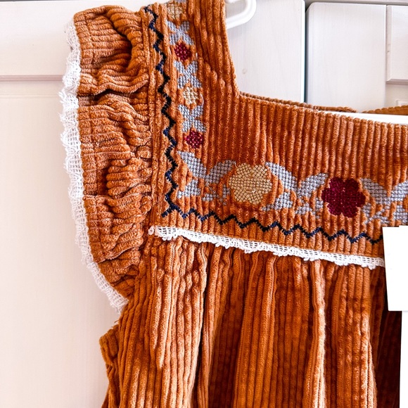 NWT! Zara BabyGirl Embroidered Corduroy Romper - 4/5 years - Picture 2 of 3